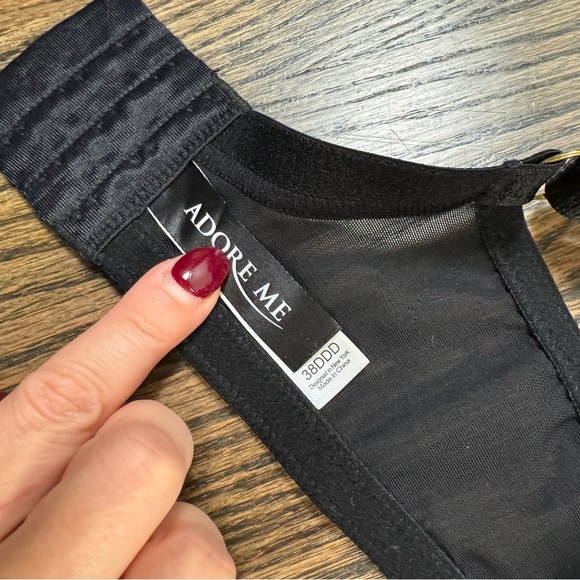 Adore Me Black Marca Contour Plunge Strappy Bra size 38DDD - Picture 7 of 7